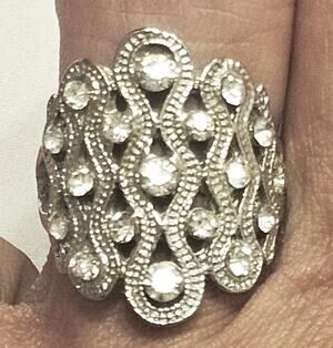 Antique Art Deco Edwardian Revival Cocktail Ring Size 7